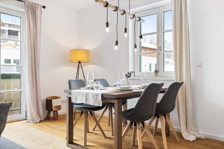 Essbereich im Wohnzimmer