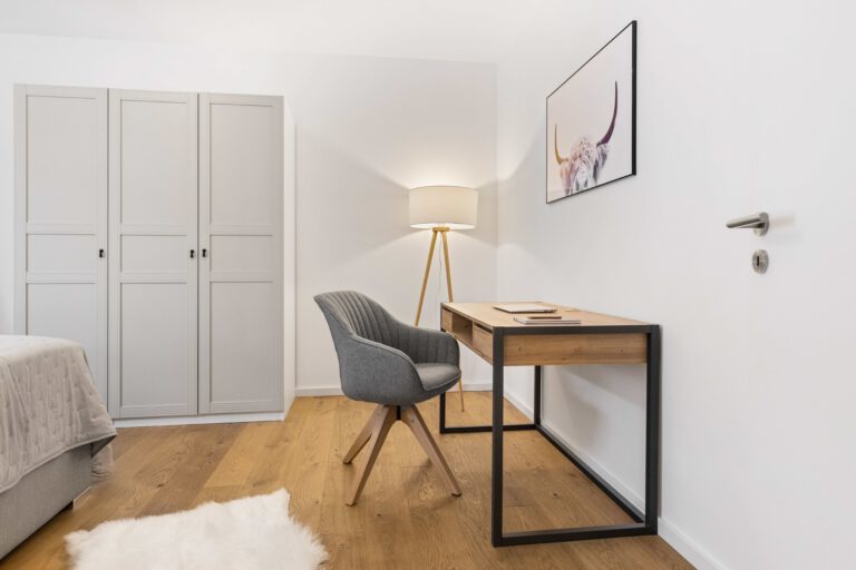 Arbeitsplatz im Schlafzimmer