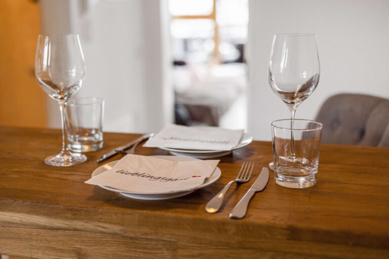Details gedeckter Tisch