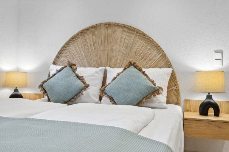 Die Schlafzimmer in der Casa Oasis II sind liebevoll eingerichtet.